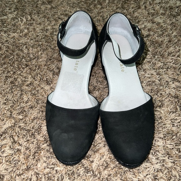 David Tate Black Velcro Strap Wedge Size 7 - Picture 2 of 8